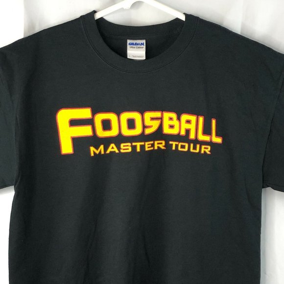 Foosball Master Tour L T-Shirt Large Mens Man Cave Table Soccer - Picture 1 of 4